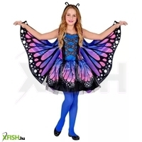 kék pillangó jelmez szárnyakkal - 116 cm