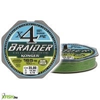 Konger Braider X4 Olive Green Fonott Zsinór 150m 0,06mm 4,0Kg