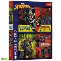 trefl: pókember éjjel-nappal 2 az 1-ben puzzle - 200 darabos