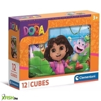 clementoni: dóra, a felfedező mesekocka - 12 db-os