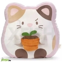 nici: angy plüss cica cserepes növénnyel - 35 x 33 x 12 cm