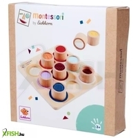 eichhorn: montessori fa oktató játék 10 db-os - formaillesztő tábla