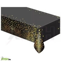 beauty & chrarm: fekete-arany pöttyös terítő