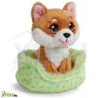 nici green: shiba inu kutya plüssfigura kosárban -
