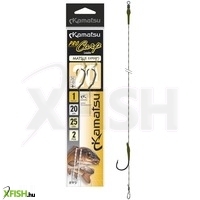 Kamatsu Pro Carp Matsui Expert Előkötött Bojlis Horog 20 cm 25 Lbs 2 Blnr Black Nickel 2 db/Csomag