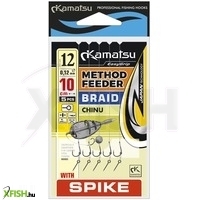 Kamatsu Chinu Braided Fonott Zsinóros Előkötött Horog Csalitüskés 10cm 12mm 10-es 5db/csomag