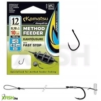 Kamatsu Method Feeder Classic Kantousure Előkötött Horog Stopperes 10cm 0.25mm 6-os 10db/csomag