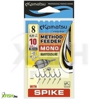 Kamatsu Mono Kantousure Monofil Zsinóros Előkötött Horog Csalitüskés 10cm 0.20mm 10-es 5db/csomag