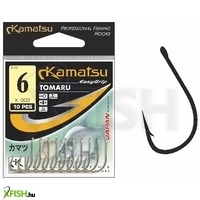 Kamatsu Tomaru 10 Blnr Füles Feeder Horog Black Nickel 10 db/csomag