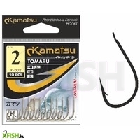 Kamatsu Tomaru 01 Blnf Lapkás Pontyozó Horog Black Nickel 10 db/csomag