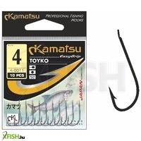 Kamatsu Toyko 04 Rf Lapkás Pontyozó Horog Piros 10 db/csomag