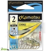Kamatsu Chinu 01 Blnf Lapkás Pontyozó Horog Black Nickel 10 db/csomag
