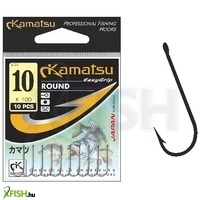 Kamatsu Round 02 Blnr Rablóhalas Horog Black Nickel 10 db/csomag