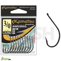 Kamatsu Maruseigo 2/0 Blnr Füles Rablós Horog Black Nickel 10 db/csomag