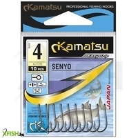 Kamatsu Senyo 01 Blnf Lapkás Pontyozó Horog Black Nickel 10 db/csomag