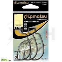 Kamatsu Offset Heavy 4/0 Blnr Plasztik Csalis Horog Black Nickel 3 db/csomag