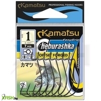 Kamatsu Cheburashka Offset Forged K-337 Füles Rablóhalas Horog 8 Blnr 7 db/csomag