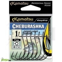 Kamatsu Cheburashka Offset Forged K-337 Füles Rablóhalas Horog 1/0 Blnr 5 db/csomag