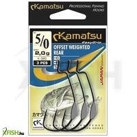 Kamatsu Offset Weighted Front 1/0 Blnr 0,5 G Rablóhalas Horog Black Nickel 3 db/csomag
