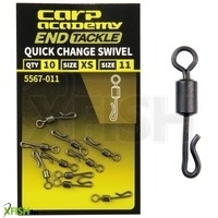 Carp Academy Pontyozó Gyorskapocs Forgóval 9-Es Ms 10 Db/Csomag