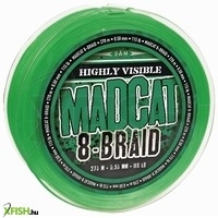Madcat 8-Braidhi Vis Fluo zöld Fonott Harcsázó Zsinór 270m 0,35mm 29,5Kg