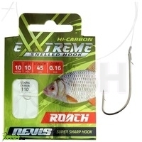 Nevis Előkötött Keszegező Horog 45cm 0.12mm 14-es 10db/csomag