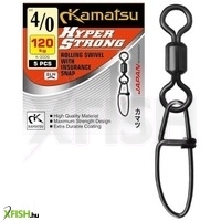 Kamatsu K-3006 Hyper Strong Swivel With Snap Forgókapocs 2/0 70 Kg 5 db/csomag