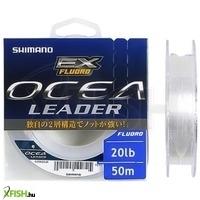 Shimano Line Ocea Ex Fluoro Leader Rablóhalas Előkezsinór Víztiszta 50m 0,239mm 3,63Kg