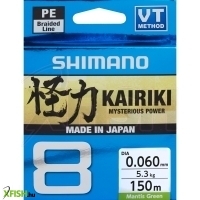 Shimano Line Kairiki 8 Fonott Zsinór Világoszöld 150m 0,06mm 5,3Kg