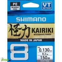 Shimano Line Kairiki 8 Fonott Zsinór Szürke 150m 0,215mm 20,8Kg