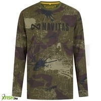 Navitas Identity Camo Long Sleeve Tee Hosszú Ujjú Póló Terep Mintás M