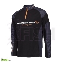 Savage Gear Tournament Gear Shirt Fekete Színű Hosszú Ujjú Horgász Póló S