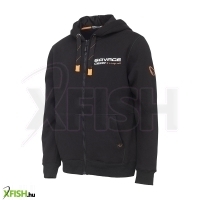 Savage Gear Urban Zip Hoodie Fekete Kapucnis Horgász Pulóver L