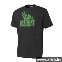 Madcat Clonk Teaser T-Shirt Dark Grey Melange Szürke-Zöld Póló Xl