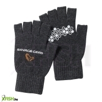 Savage Gear Knitted Half Finger Pergető Kesztyű M