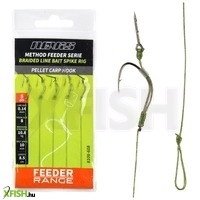 Nevis Feeder Pellet Fonott Előke 0.10mm 12-es Horoggal 7mm-es Tüskével 5db/csomag