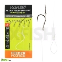 Nevis Monofil Feeder Szakáll Nélküli Előkötött Horog 8.5cm 0.25mm 6-os 5db/csomag