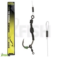 Carp Academy Fat Crank Spinner Rig Előkötött Horog 14cm 0.57mm 2-es Horoggal 1db/csomag