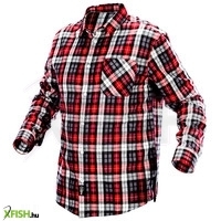 Neotools Flanel Horgász Ing Piros Fekete Fehér Xl
