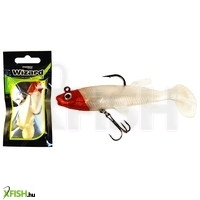 Wizard Swimbait Paddle Shad Gumihal Red White 2 Inch 1db/csomag