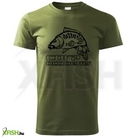 Carp Academy Ponty Mintás Horgász Póló Zöld Xl