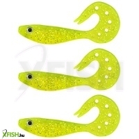 Nevis Twister Shad Vantage Gumihal 9Cm 3Db/Cs /Sárga-Csillám/