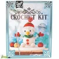 grafix karácsonyi horgoló szett hóember figura 16x9x18 cm