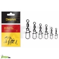 Delphin Rolling Swivel With Micro Snap Forgó Gyorskapocs #12/4Kg 10Db/Csomag