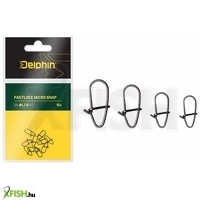 Delphin Fastlock Micro Snap Pergető Karabiner L/12Kg 10Db/Csomag