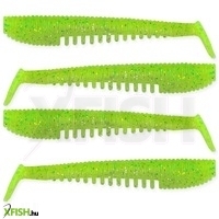 Nevis Impulse Shad Műcsali Gumihal 10cm 4db Fluózöld Csillám