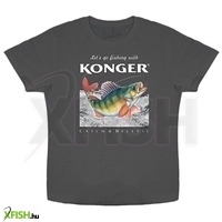 Konger Perch Sügér Póló Szürke Xl