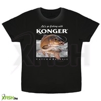 Konger Carp Ponty Póló Fekete S