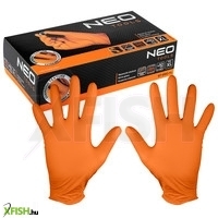 Neotools Munkakesztyű Perforált Nitril Narancssárga Xl 50db/csomag