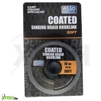 Asso Coated Sinking Braid Soft Fonott Horog Előke 10M 15Lbs